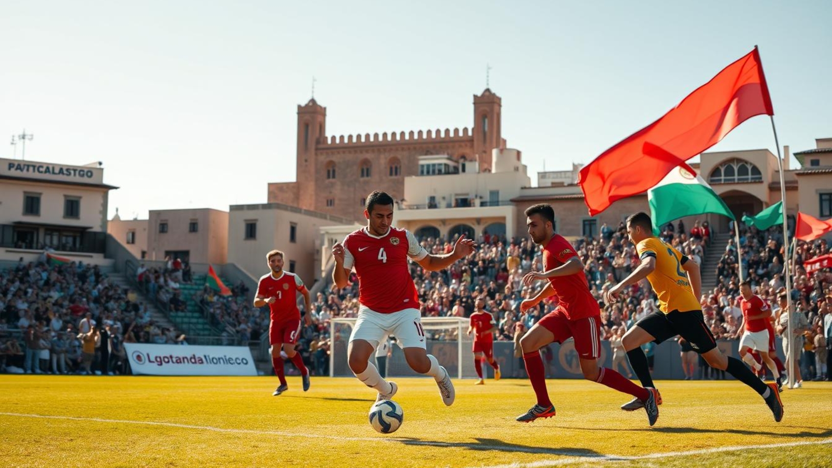 Moroccan soccer in action