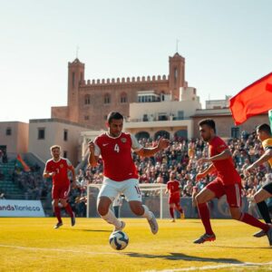 Moroccan soccer in action